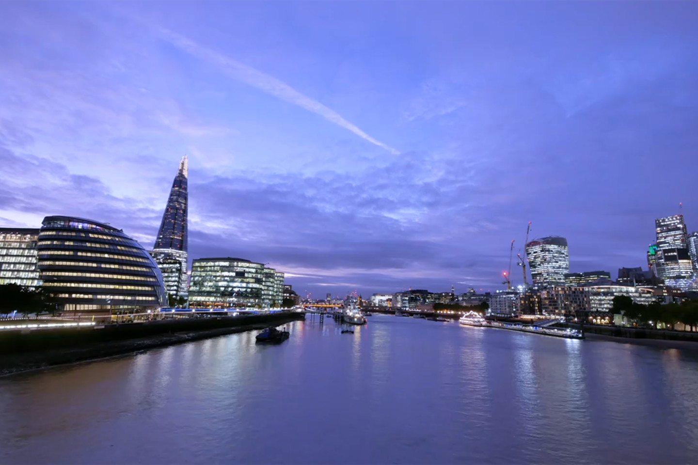 Image of city landscape at dusk
