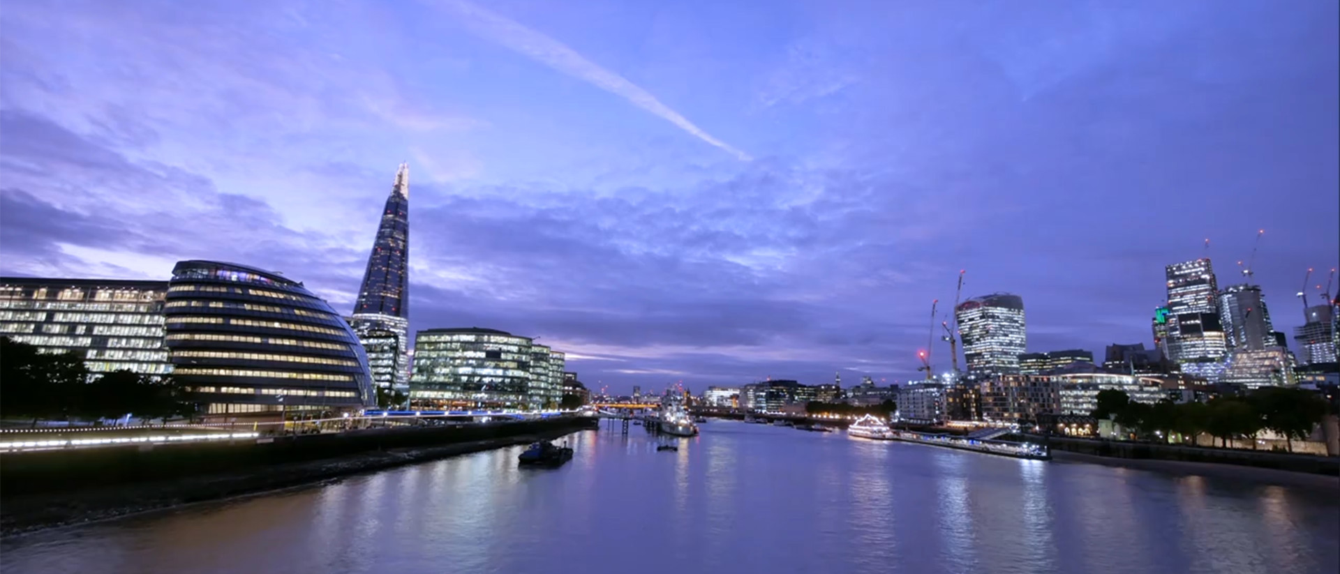 Image of city landscape at dusk